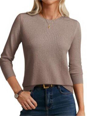 Women's Merino Wool Cashmere Blend Pullover Sweater with Socks Fall Casual